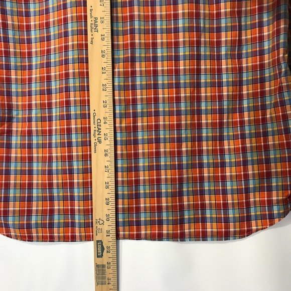 Paul and Shark Yachting Mens Medium Red Checkered Dress Shirt Made in Italy - Picture 6 of 7